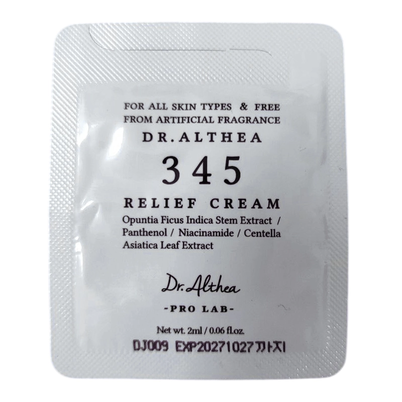[DR. ALTHEA] ПРОБНИК Крем для лица ВОССТАНОВЛЕНИЕ 345 Relief Cream, 2 мл БК