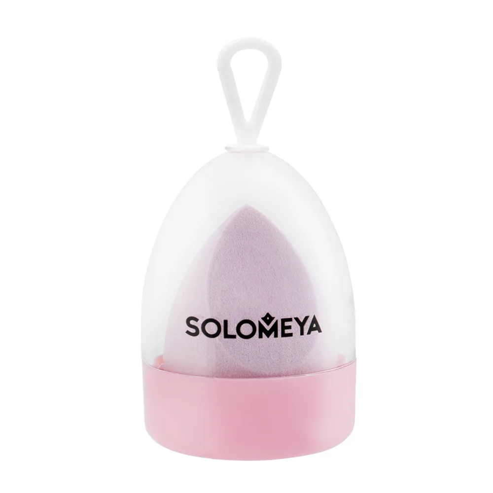 [SOLOMEYA] Спонж для макияжа со срезом Лиловый Flat End blending sponge Lilac, 1 шт БК