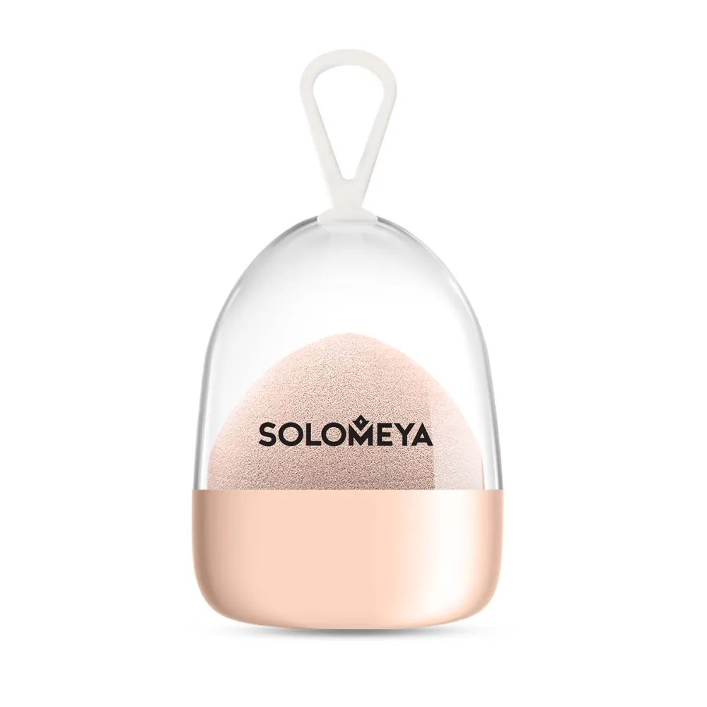 [SOLOMEYA] Спонж для макияжа супер мягкий Персик Super soft blending sponge Peach, 1 шт