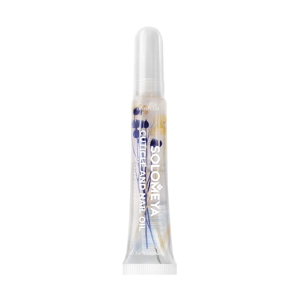 [SOLOMEYA] Масло для кутикулы и ногтей с цветами Горная Лаванда Cuticle and Nail oil with flowers Mountain Lavender, 10 мл