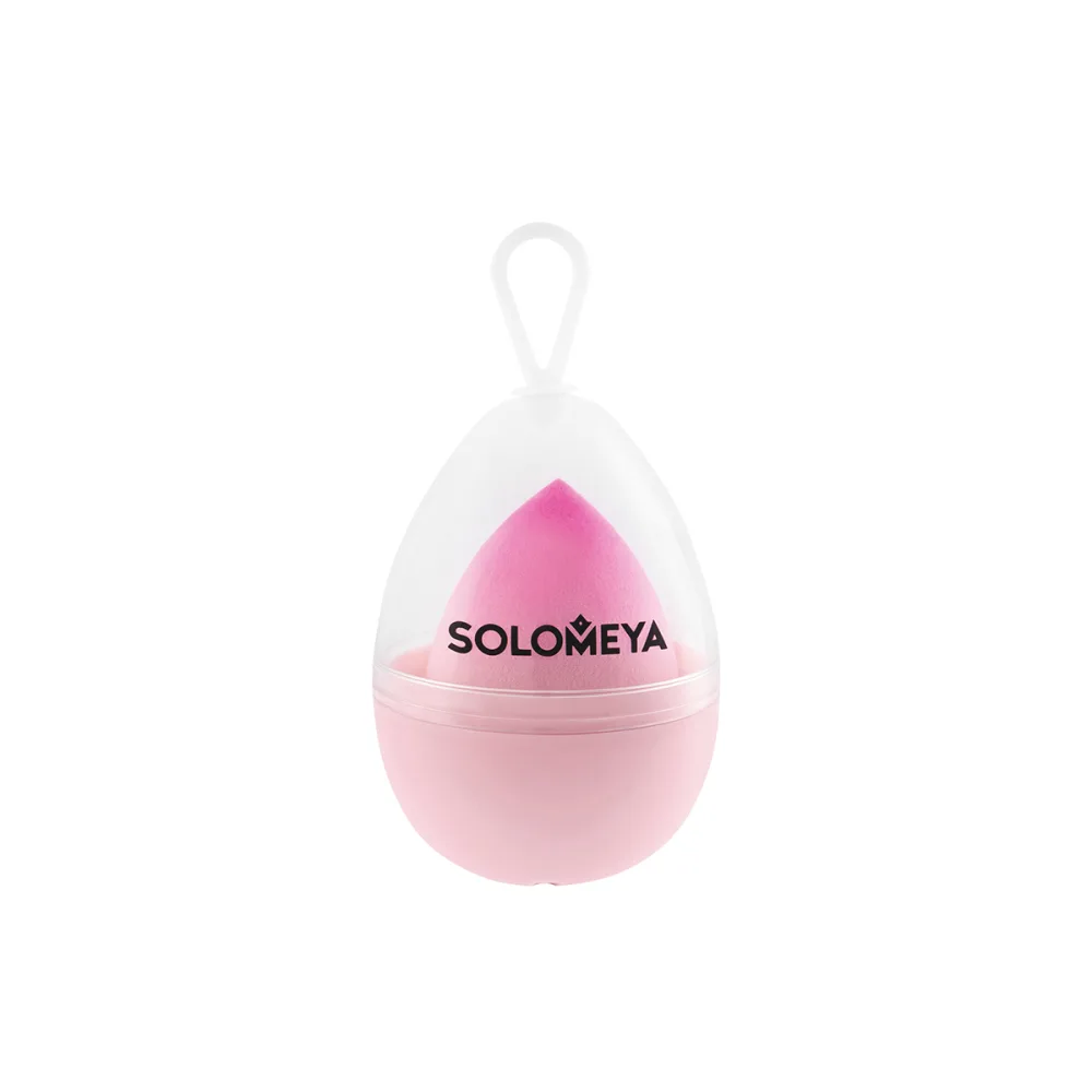 [SOLOMEYA] Спонж для макияжа большой Розовый градиент Large Flat End blending sponge Pink Gradient, 1 шт БК