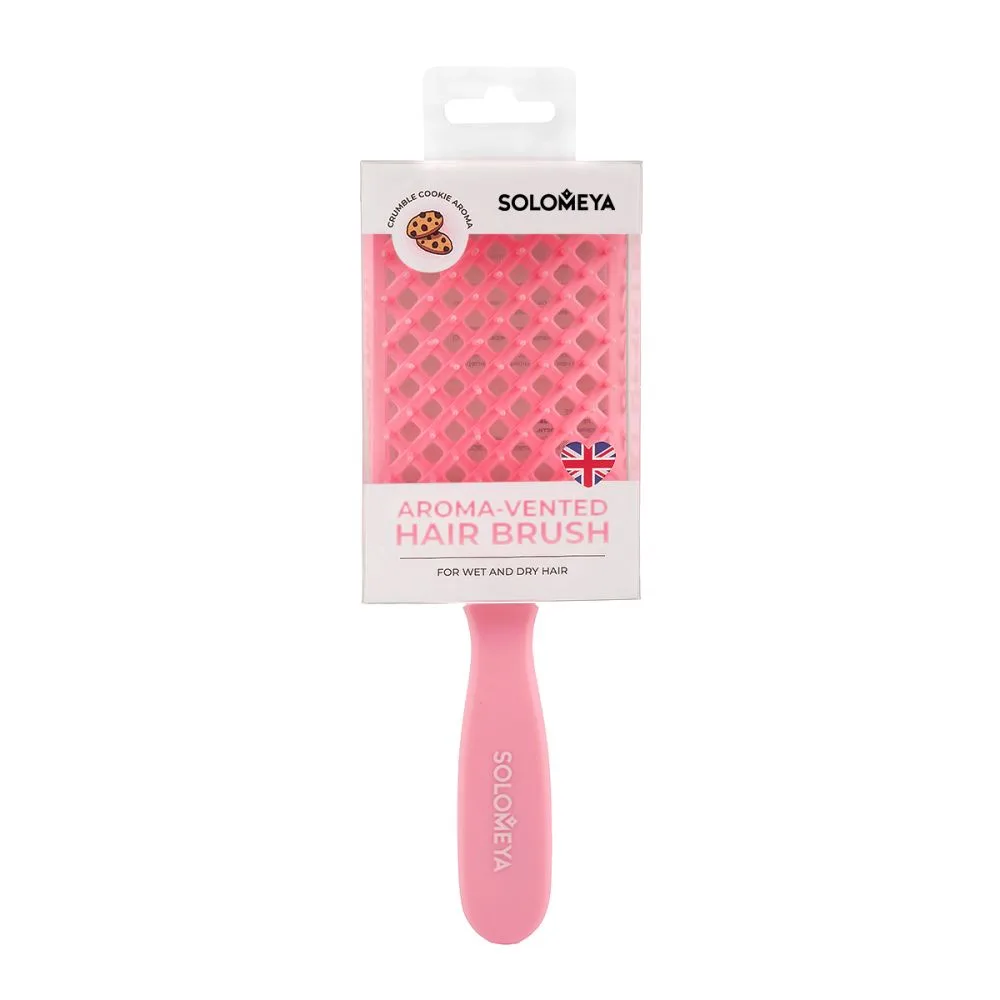 [SOLOMEYA] Арома-расческа вентилируемая Крамбл кукис Aroma-vented hair brush Crumble cookie, 1 шт БК