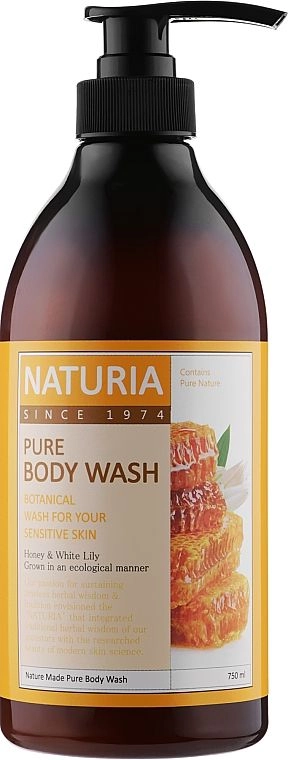 [NATURIA] Гель для душа МЕД/ЛИЛИЯ Pure Body Wash (Honey & White Lily), 750 мл
