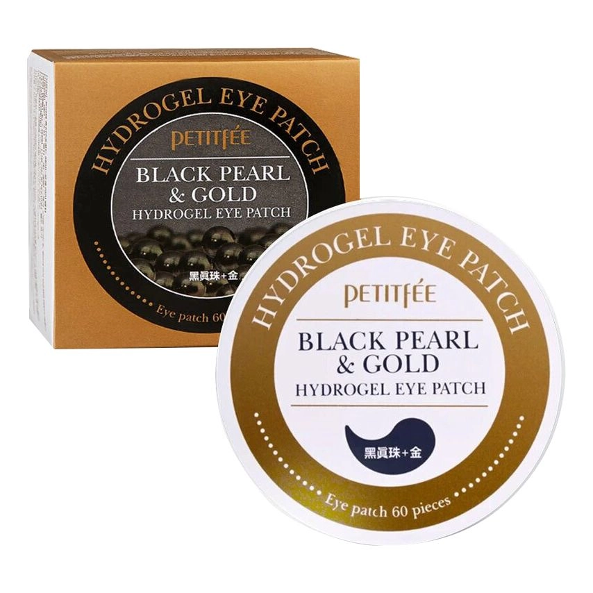[PETITFEE] Гидрогелевые патчи для глаз ЖЕМЧУГ/ЗОЛОТО Black Pearl&Gold Hydrogel Eye Patch, 60 шт БК