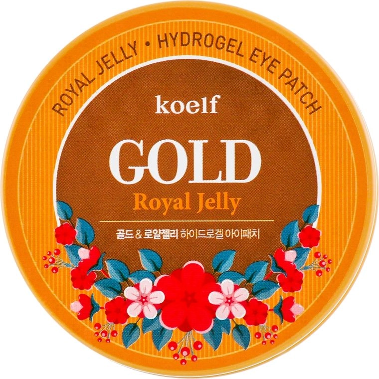 [KOELF] Гидрогелевые патчи для глаз ЗОЛОТО/МАТОЧНОЕ МОЛОЧКО Royal Jelly Hydrogel Eye Patch, 60 шт