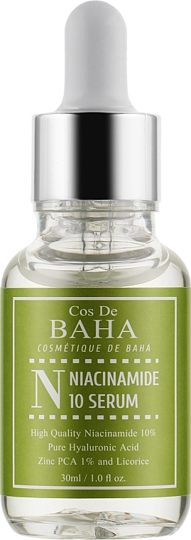 [COS DE BAHA] Сыворотка противовоспалительная для жирной кожи с ниацинамидом Niacinamide 10 Serum (N), 30 мл