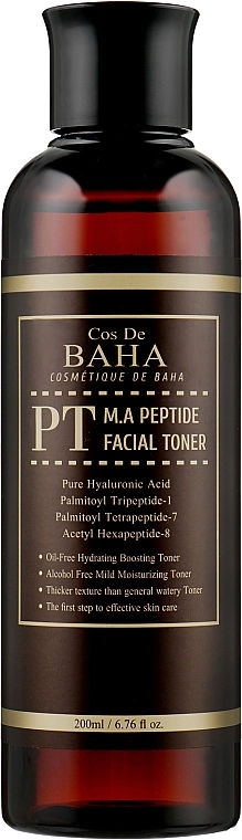 [COS DE BAHA] Тонер против морщин с матриксилом и аргирелином M.A Peptide Facial Toner (PT), 200 мл