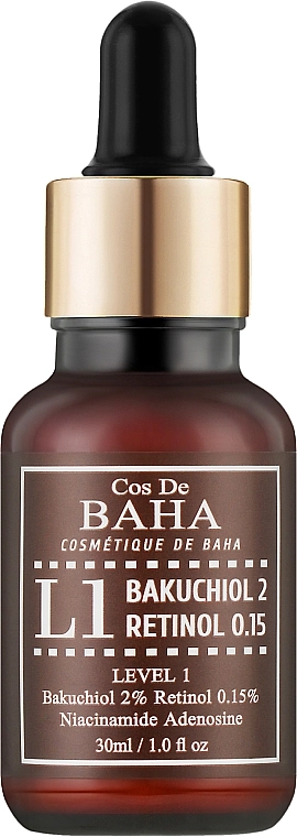 [COS DE BAHA] Сыворотка антивозрастная с бакучиолом и ретинолом Bakuchiol&Retinol Serum (L1), 30 мл
