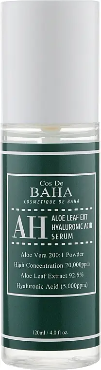 [COS DE BAHA] Сыворотка успокаивающая с алоэ Aloe Leaf Ext Hyaluronic Acid Serum (AH), 120 мл БК
