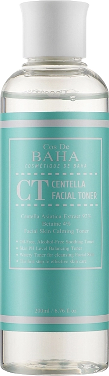 [COS DE BAHA] Тонер восстанавливающий с 92% центеллы Centella Facial Toner (CT), 200 мл
