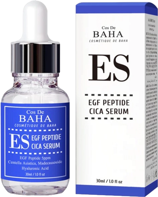 [COS DE BAHA] Сыворотка против морщин успокаивающая с EGF и центеллой EGF Peptide Cica Serum (ES), 30 мл БК