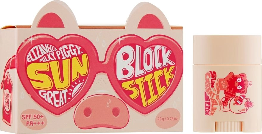 [Elizavecca] Солнцезащитный стик для кожи Milky Piggy Sun Great Block Stick SPF 50+ PA+++, 22 гр