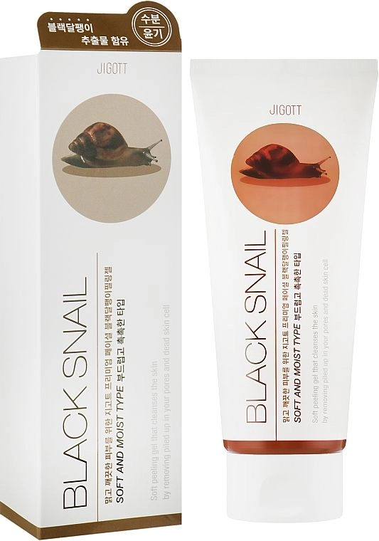 [JIGOTT] Гель-пилинг для лица МУЦИН УЛИТКИ Premium Facial BLACK SNAIL Peeling Gel, 180 мл
