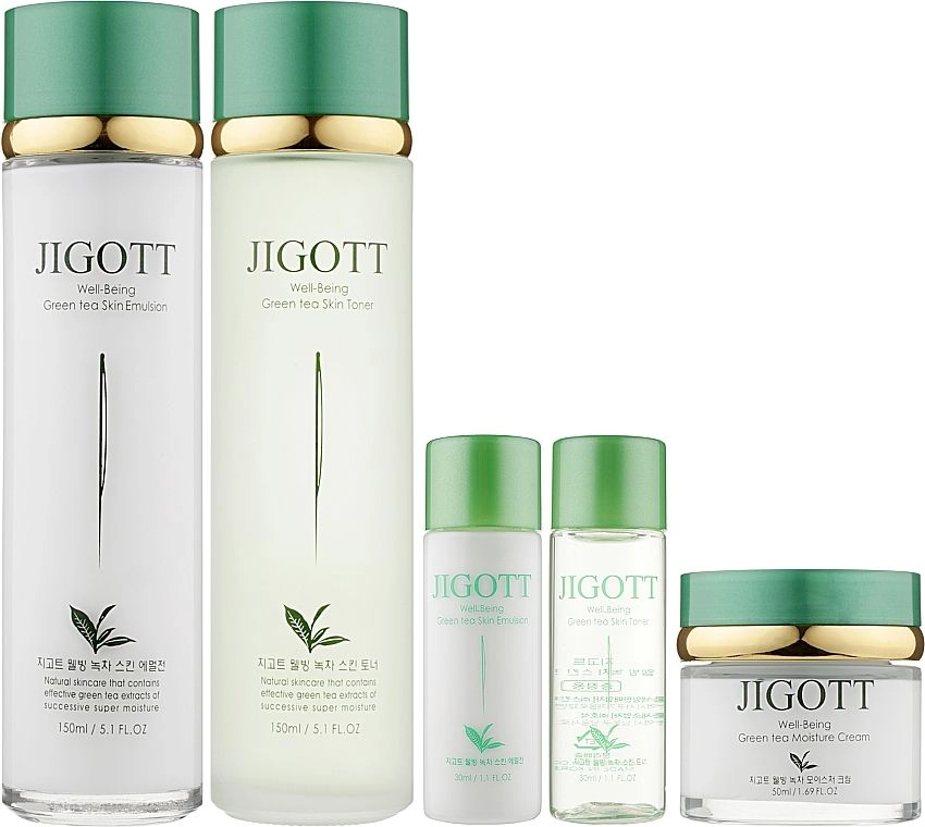[JIGOTT] ЗЕЛЕНЫЙ ЧАЙ/НАБОР для ухода за лицом WELL-BEING GREEN TEA SKIN CARE 3SET