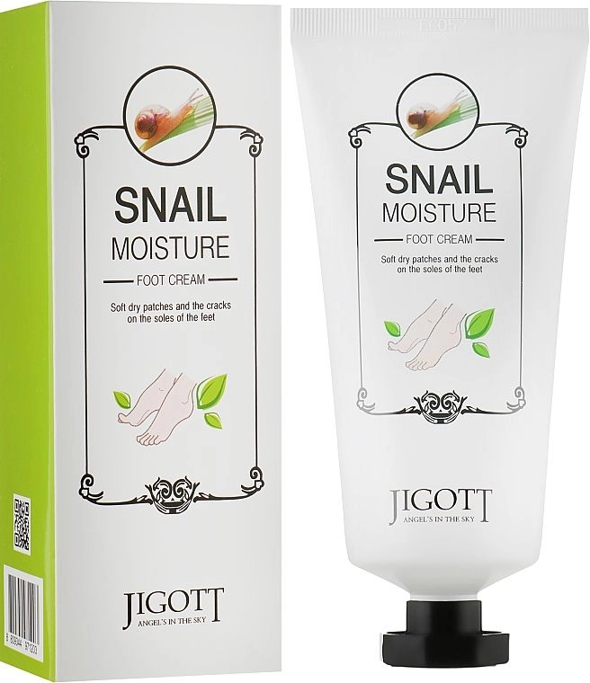 [JIGOTT] Крем для ног МУЦИН УЛИТКИ SNAIL MOISTURE FOOT CREAM, 100 мл