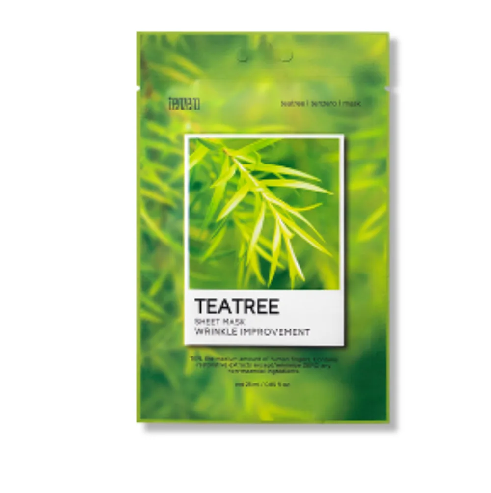 [TENZERO] Тканевая маска для лица успокаивающая с чайным деревом TEATREE SHEET MASK, 25 мл*10 шт