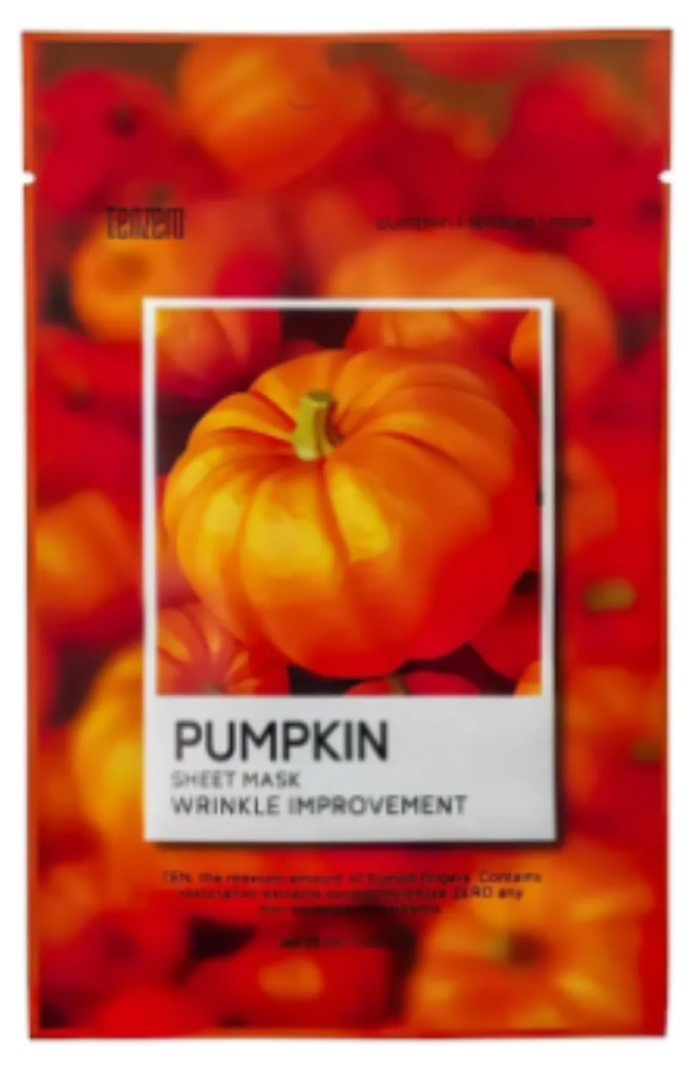 [TENZERO] Тканевая маска для лица омолаживающая с тыквой PUMPKIN SHEET MASK, 25 мл*10 шт