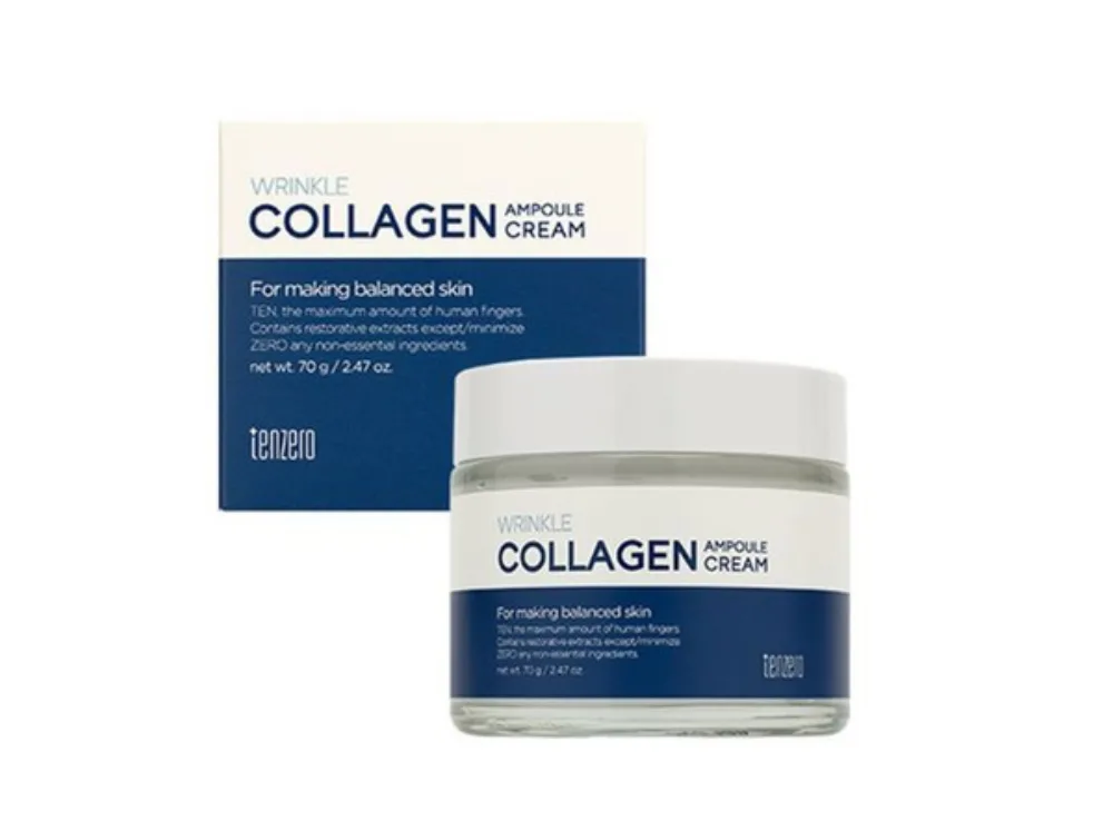 [TENZERO] Крем для лица ампульный омолаживающий с коллагеном WRINKLE COLLAGEN AMPOULE CREAM 2X, 70 гр