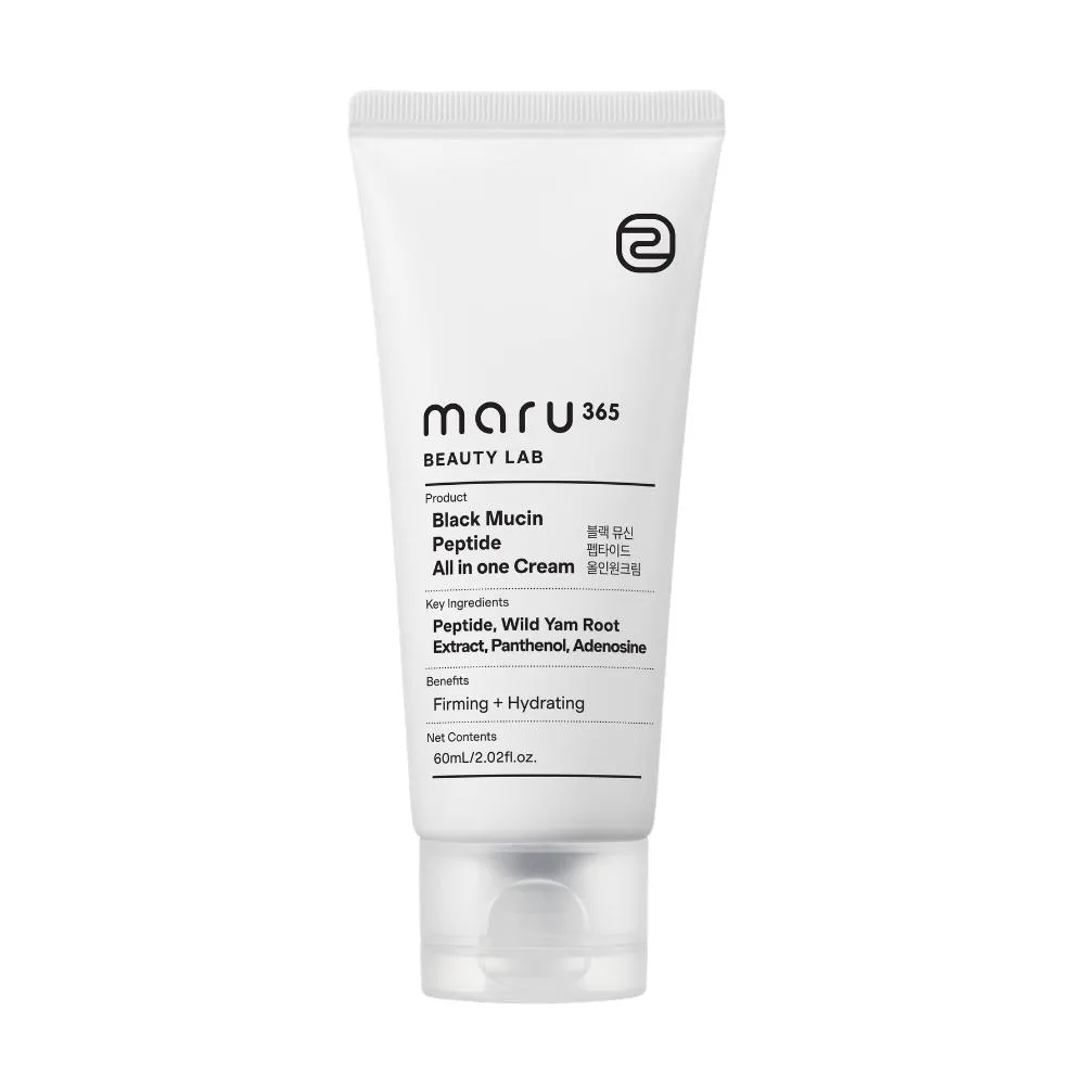[MARU365 BeautyLab] Крем для лица укрепляющий с комплексом пептидов и черным муцином Black Mucin Peptide All in One Cream, 60 мл БК